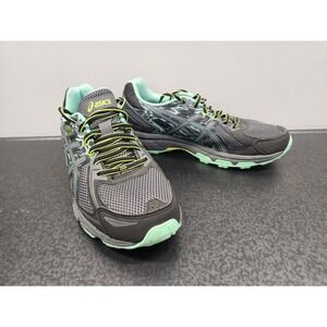 ASICS Womens Gel Venture 6 Gray Mint Sz 10 Trail Hiking Running Shoes New No Box
